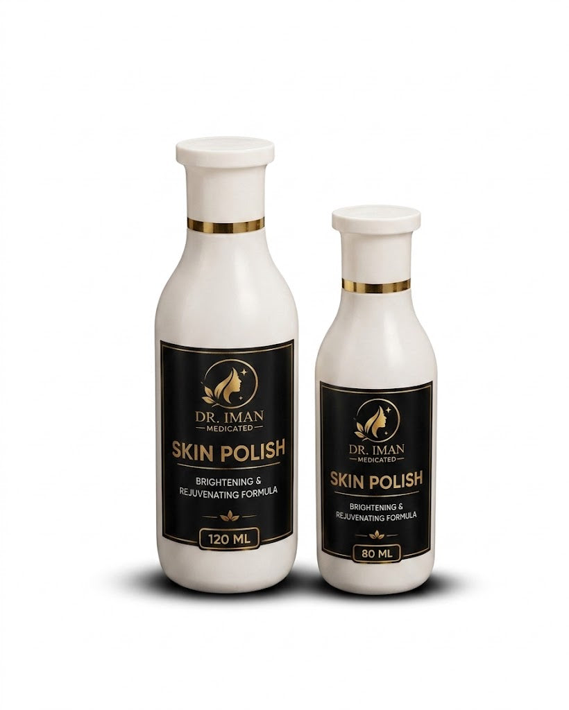 DR. IMAN Medicated Skin Polish Set (120ml + 80ml) – Brightening & Rejuvenating Formula